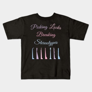 Picking Locks, Breaking Stereotypes Woman Lock Picker Lockpicking Lockpick Kids T-Shirt